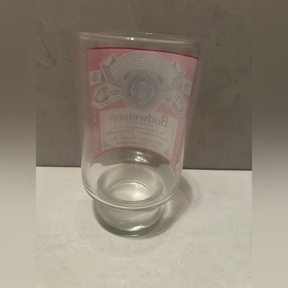 Vintage 1970's Budweiser Large 32 Oz Pedestal Foot Lager Beer Glass Cup - Picture 3 of 6